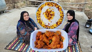 How to prepare chicken and barberry pilaf  Iranian Zereshk Polo  Barberry Pilaf  زرشک پلو [upl. by Gerrard]