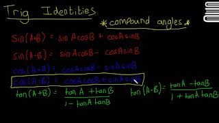 Leaving Cert Maths  Trigonometry 29  Trigonometric Identities Compound Angles [upl. by Garrity]