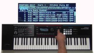 Roland JunoDS  Advanced Layers and Splits 01 [upl. by Dyrrej]