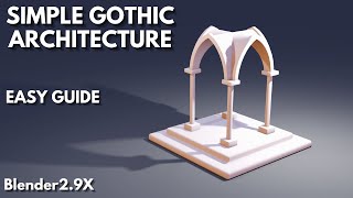 simple gothic architecture making with blender 292 [upl. by Hansen]