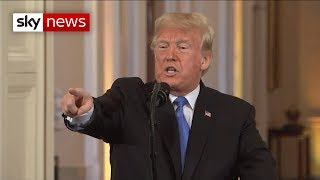 Angry Donald Trump clashes with CNN reporters at news conference [upl. by Crin]