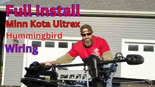 How to install a Minn Kota Ultrex trolling motor wiring and connecting to Hummingbird [upl. by Nylaras]