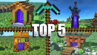 🔴🔴Top 5 PORTALES para MINECRAFT  Decoraciones 🧙🏻‍♂️ [upl. by Deeanne696]