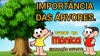 Importância das árvores com a turma da Mônica Vídeo aula Dia da árvore educação infantil [upl. by Leckie179]