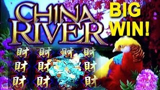 BIG WIN  China River  NEW  Slot Machine Bonus [upl. by Nomla]