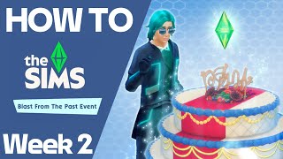 How to The Sims 4 blast from the past rewards event  WEEK 2 💚 [upl. by Belloir]