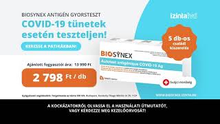 BIOSYNEX Antigén teszt  gazdaságos 5 dbos családi kiszerelésben [upl. by Ettinger]