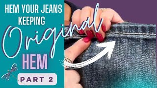 Revealed How to Hem Jeans Perfectly without Sacrificing the Original Hem [upl. by Armillda]