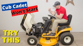 My cub cadet wont start try this before you take it to the shop [upl. by Eeliah465]