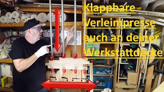 261 Klappbare Leimpresse gaaaanz einfach amp simpel diy woodworking woodwork fender Presse [upl. by Nayb]