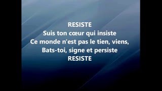 France Gall  RESISTE LyricsParoles [upl. by Geilich]