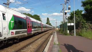 Z50000 NAT  Départ de la gare de Pierrelaye sur la ligne H du Transilien [upl. by Abibah]