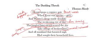 The Darkling Thrush by Thomas Hardy Explained [upl. by Pepin942]