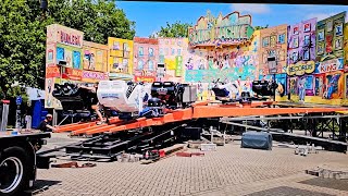 Opbouw Kermis  Aufbau Kirmes  Mega Kermis Uden 2024 Dag 2 [upl. by Eissim]