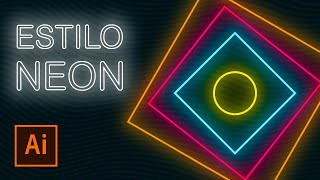 Efecto Neon en Illustrator  Tutorial Diseño Gráfico [upl. by Ennyletak747]