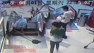 Mall workers leg amputated in escalator accident [upl. by Leopold464]