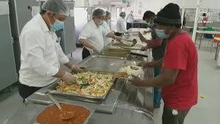 AMWAJ catering service LTD QPSC Staff Mess hall mesaieed camp Doha Qatar [upl. by Nolyak]