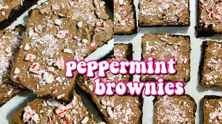 Easy Peppermint Brownies Recipe How To Make Peppermint Brownies Boxed Brownie Mix  Paola Espinoza [upl. by Ledba]