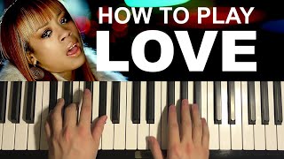 Keyshia Cole  Love Piano Tutorial Lesson [upl. by Procto]