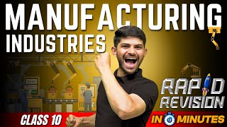 Manufacturing Industries  10 Minutes Rapid Revision  Class 10 SST [upl. by Auop415]