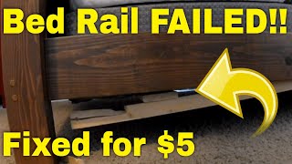 Fix a Broken Bed Frame Rail  DIY [upl. by Poppo455]