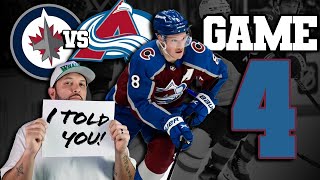 Jets vs Avalanche Game 4  MAKAR IS NOT HUMAN [upl. by Rbma386]