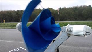 Windvoordeelnl and TheWindturbinecom present The Archimedes LIAM F1 wind turbine free run [upl. by Blithe]