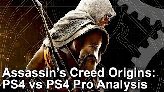 4K Assassins Creed Origins PS4 PS4 Pro Graphics Comparison  FrameRate Test [upl. by Mufi]