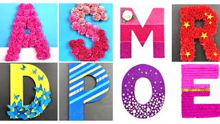 Diy 3D Decorative Alphabets  How to make 3D Letters [upl. by Emogene]