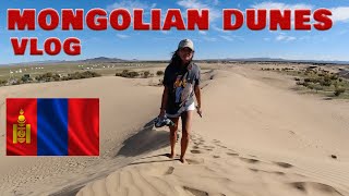 Exploring mongolian dunes with local woman 4K [upl. by Martynne]