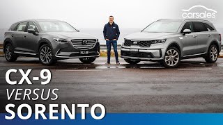 Kia Sorento GTLine v Mazda CX9 Azami 2020 Comparison Test carsalescomau [upl. by Etteiram]