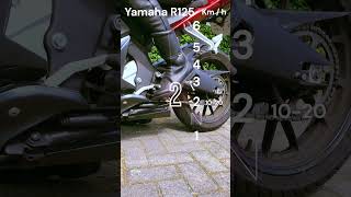 Changing gear on a yamaha r125 shorts motorsport [upl. by Aikram]