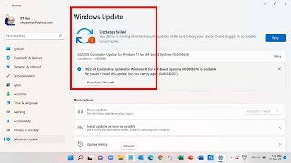 How to Fix Windows 11 Update Failed Solved [upl. by Suitangi550]