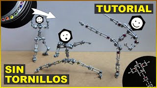 Como hacer Armadura Articulada SIN TORNILLOS Usando Alambre Comun  Stop Motion [upl. by Ylreveb]