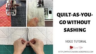 Quiltasyougo without sashing video tutorial  Turnabout patchwork QAL [upl. by Daraj]