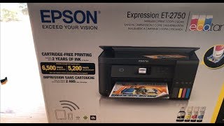 Epson EccoTank ET2750 Unboxing and Overview [upl. by Stav552]