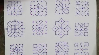 55 dots simple 12 rangoli designs easy dots kolam Rangoli easydotskolam simplerangoli rangoli [upl. by Aundrea539]