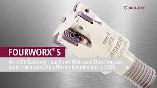 FOURWORX® S  HochVorschubFräsen  12358  60CrMoV185 [upl. by Sherrer]