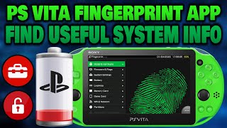 PS Vita FingerPrint App Find Useful System Info [upl. by Gneh165]