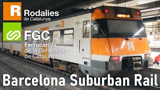 Barcelona Suburban rail compilation Rodalies amp FGC [upl. by Eikcid]