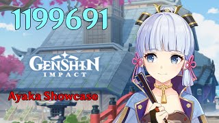 Ayaka 0 1 Million Damage Showcase Genshin Impact [upl. by Abbottson]