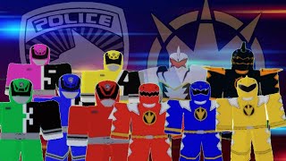 Dekaranger vs Abaranger Henshin and Roll Call in Roblox [upl. by Adnole]