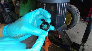 IN DEPTH AXLE SEAL REPLACEMENT ON JOHN DEERE LA 175 TUFF TORQUE 7A646084121 TRANSMISSION [upl. by Lawler190]