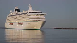 Crystal Serenity from Crystal Cruises coming along the channel Outer Harbor Adelaide Australia [upl. by Sheepshanks]