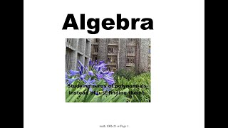 Algebra ring and field theory Lecture 8 math 100 c UCSD [upl. by Itnaihc]