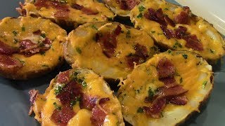 Air Fryer Potato Skins  Baked Potatoes  Air Fryer Recipes [upl. by Nguyen]