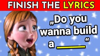 FINISH THE LYRICS  Most Popular DISNEY PRINCESS Songs 👸🎵  Music Quiz [upl. by Violette]