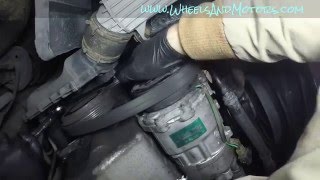 How to replace auxiliary serpentine belt and tensioner on VW Golf Mk4 19tdi [upl. by Sean]