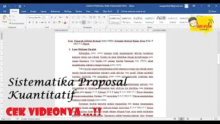 Contoh Proposal Penelitian Kuntitatif Beserta Sistematika Penulisannya [upl. by Whitebook]