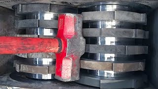 Hard Steel vs Crusher Shredding Scrap metal [upl. by Let]